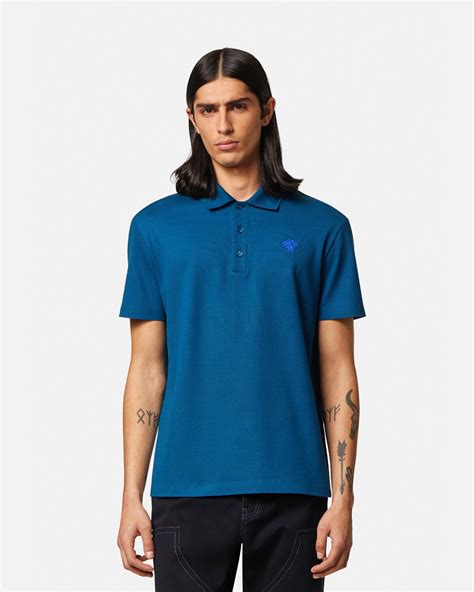 versace embroidered medusa polo shirt|Versace Medusa t shirt men.